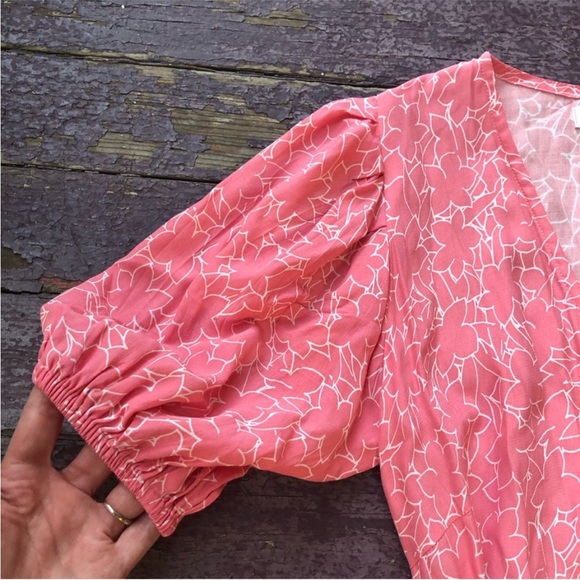 Faithful the Brand Midi Dress Maurie Floral Pink szS - Picture 12 of 12